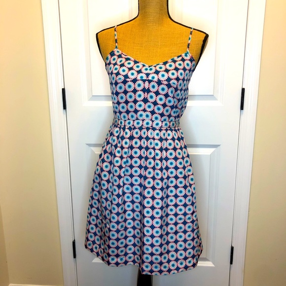 J. Crew Dresses & Skirts - J. Crew Geometric Floral Print Spaghetti strap dress size 4
